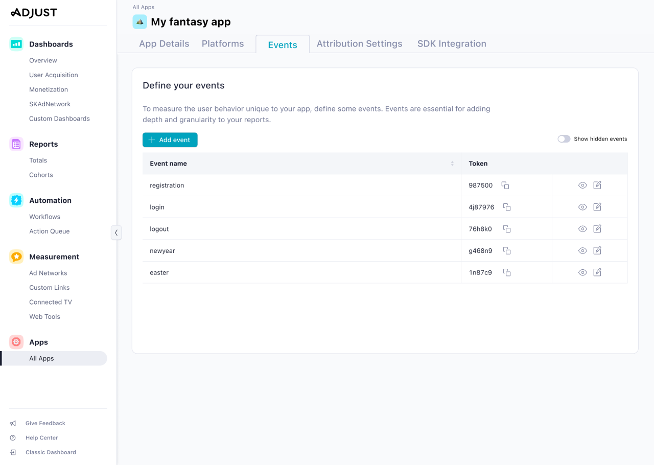 Adjust redesign — SDK integration step